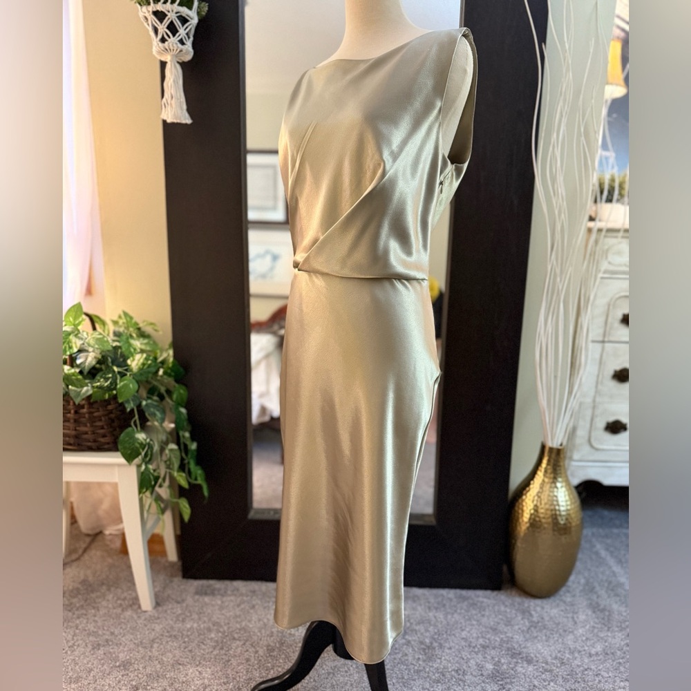 Nili Lotan “Anne” Gold Midi Dress sz 8 $625 - Picture 8 of 15
